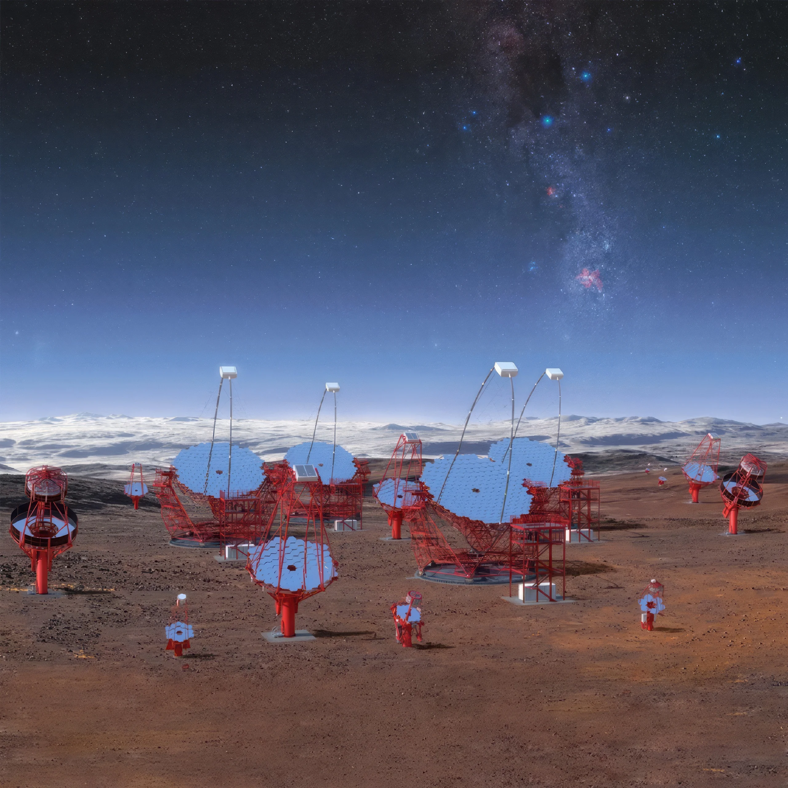 Statomas Galingiausias Pasaulyje Čerenkovo Teleskopų Masyvas Ir Šiaurės Optinis Teleskopas W