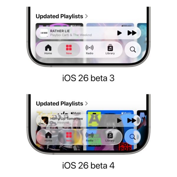 4853 Apple Sugrąžina Skaidrumo Efektą Ios 26