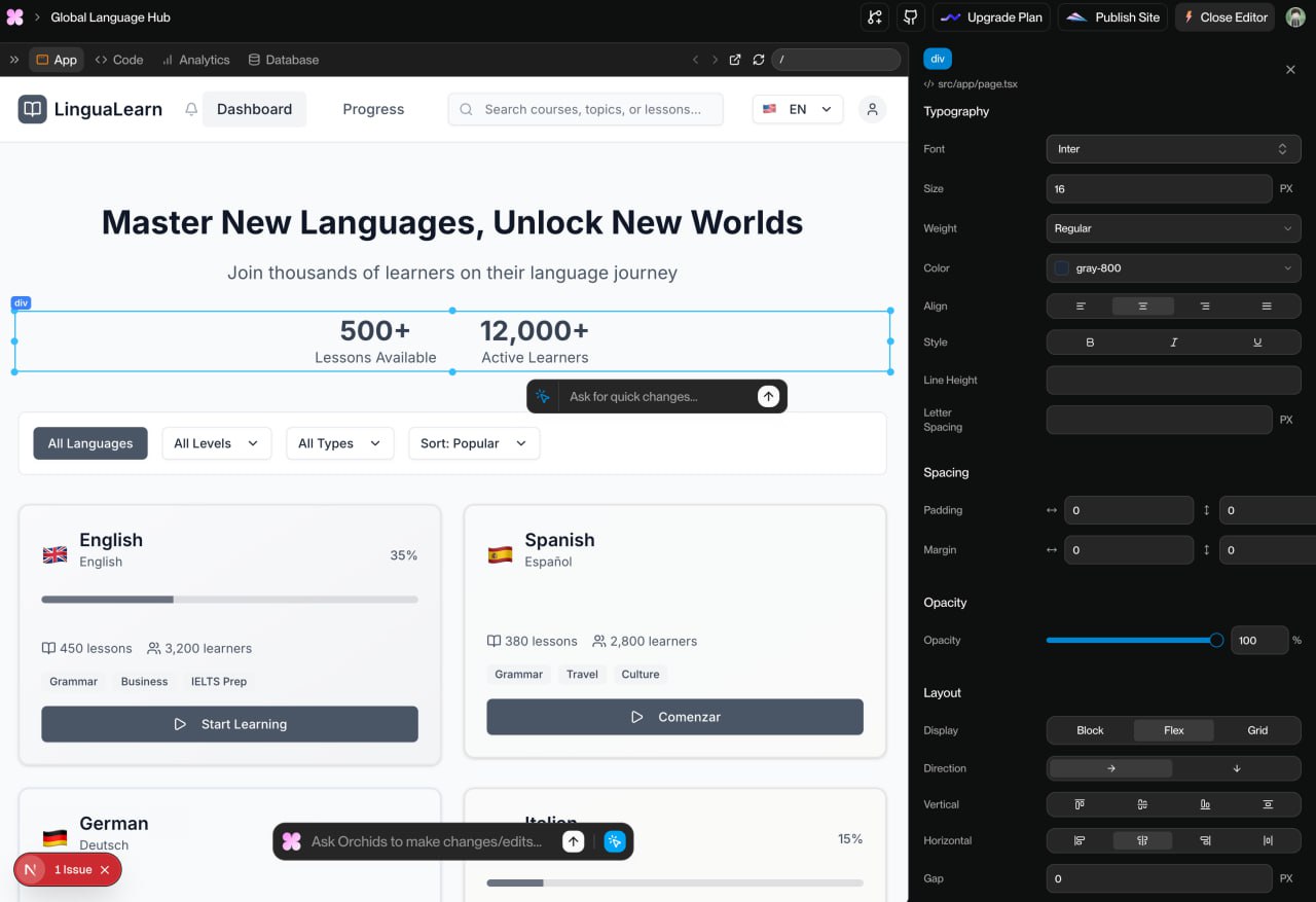 5175 Orchids Pristato Naują įrankį Svetainių Dizainui