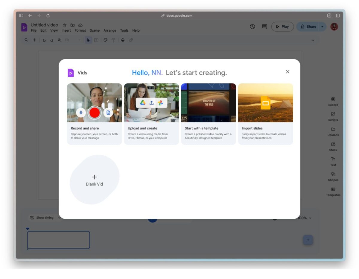 5229 Google Pristatė Visiems Prieinamą Vids Vaizdo įrašų Redaktor