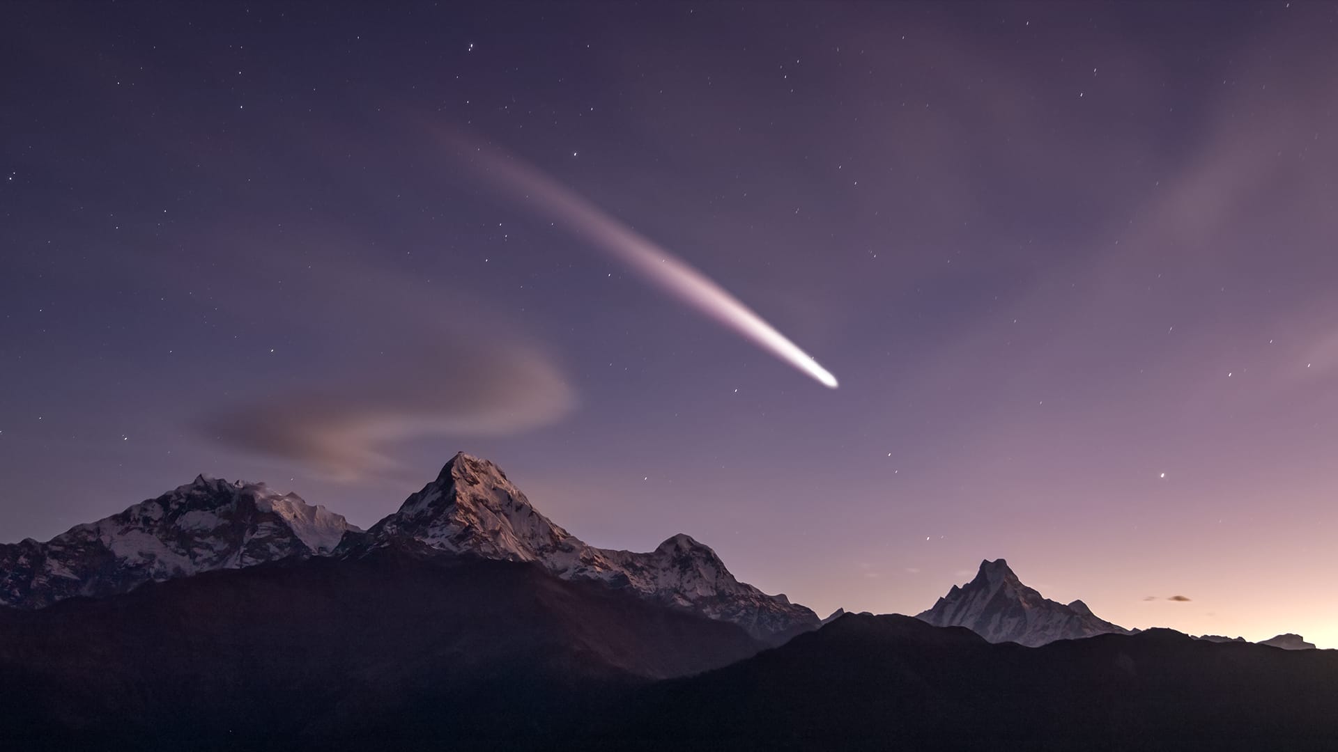 Įspūdingas Kometos C 2024 G3 (atlas) Pasirodymas Čilės Horizonte