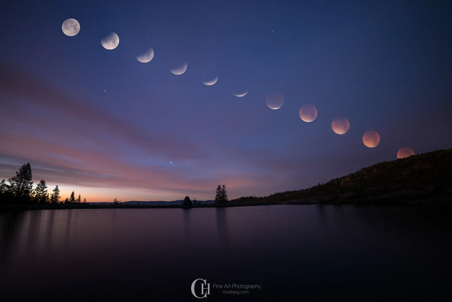 Visiškas Mėnulio Užtemimas Stebinantis Dangaus Reiškinys