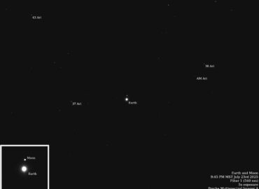 4139 Zemės Ir Mėnulio Vaizdai Iš 290 Mln Km Atstumo