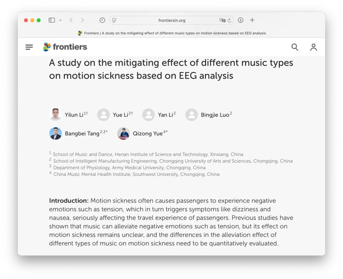 5280 Muzika Kaip Priemonė Prieš Pykinimą Kelionėje