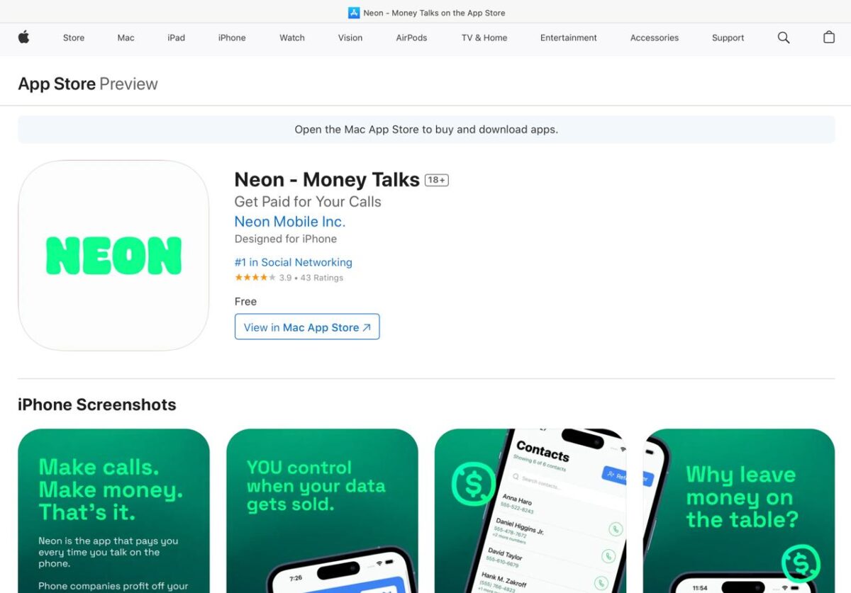 Neon tampa populiariausia socialine platforma JAV