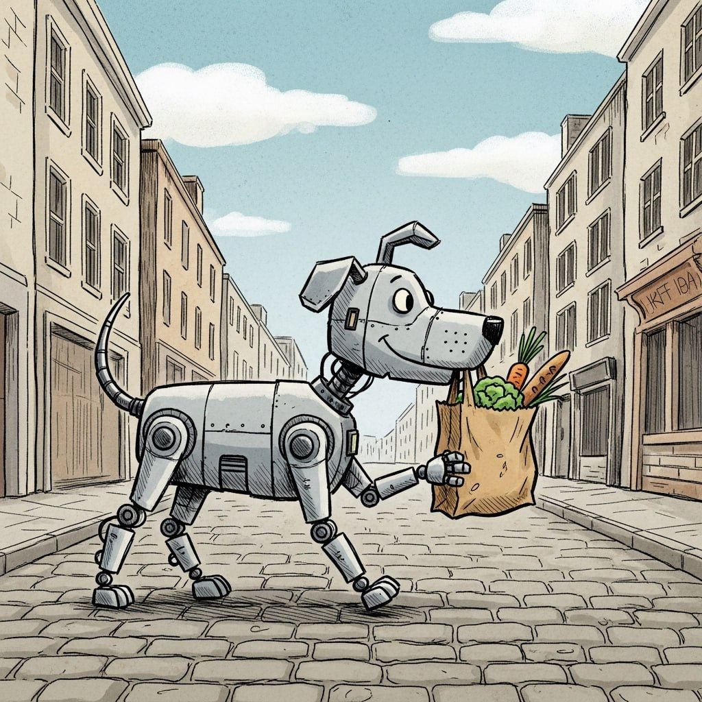 688 Robotai šunys Pradeda Siuntų Pristatymą Šveicarijoje