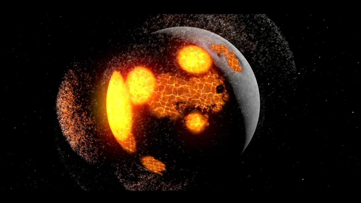 Mėnulio evoliucija per 4,5 milijardo metų