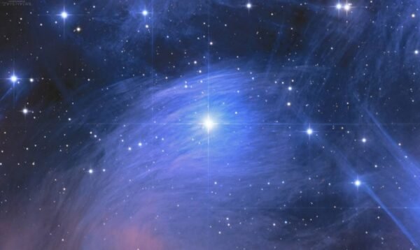 3406 Žvaigždė Merope Plejadėse Šviesos Ir Kosmoso Grožis