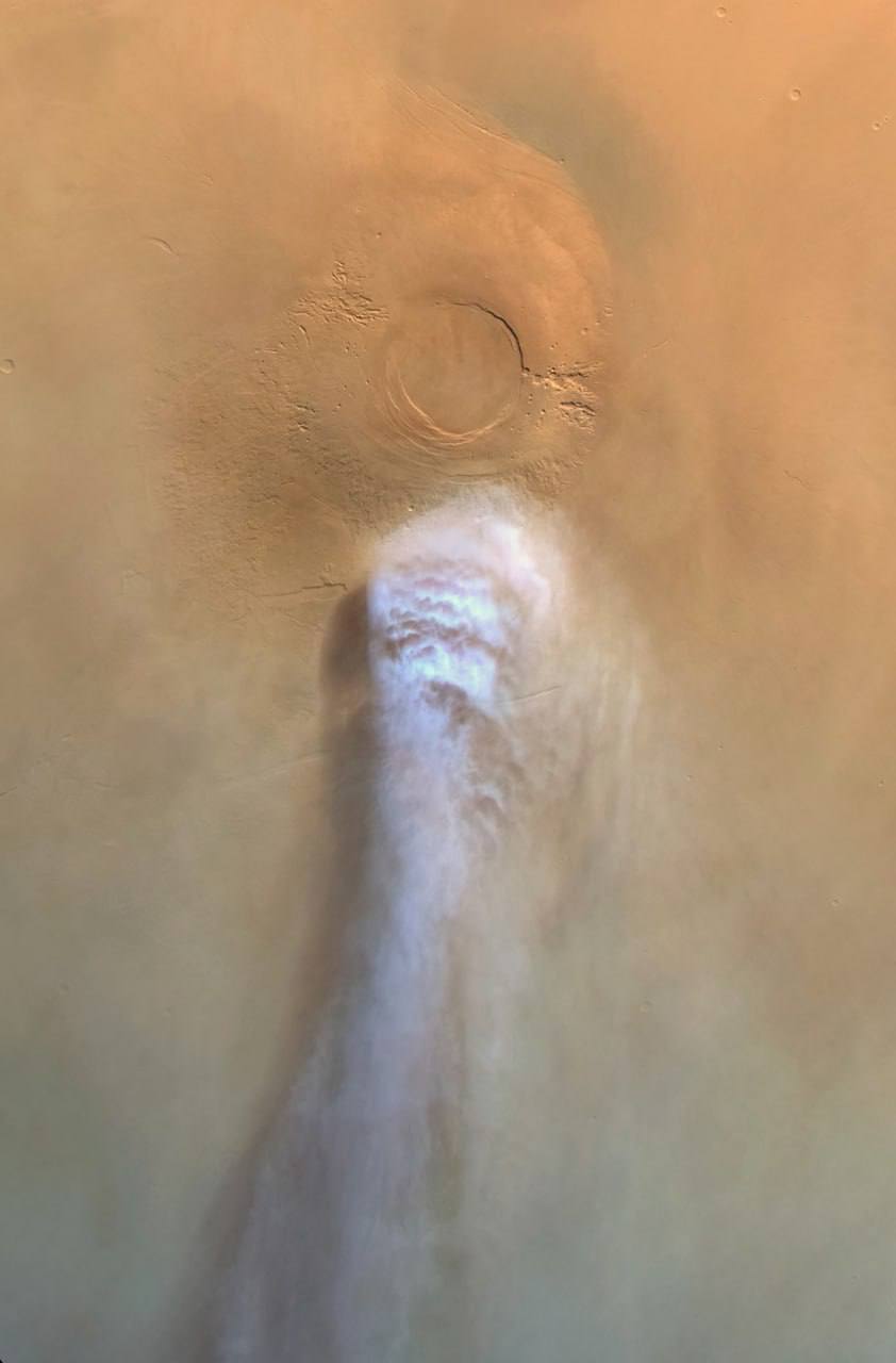 3484 Mars Express Stebėjimai Sezoninis Debesis Virš Arsia Mons V