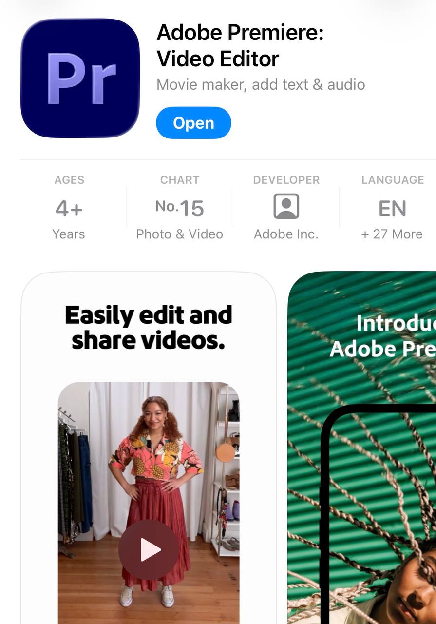 5505 Adobe Premiere Nemokama Versija Pasiekė App Store