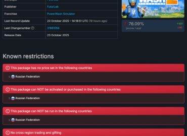 5652 Powerwash Simulator 2 žaidimas Tapo Neprieinamas Rusijoje