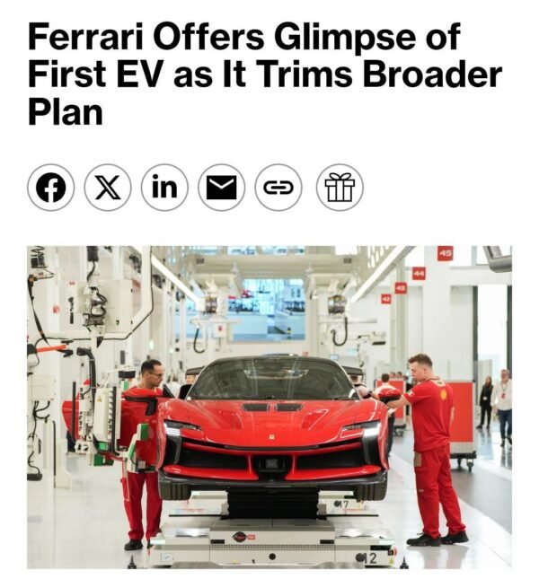 Ferrari pristato pirmąjį elektrinį automobilį Elettrica