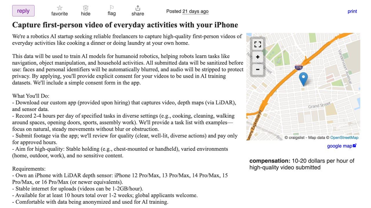 796 Žmonės įrašinėja Namų Ruošos Vaizdo įrašus Robotų Mokymui