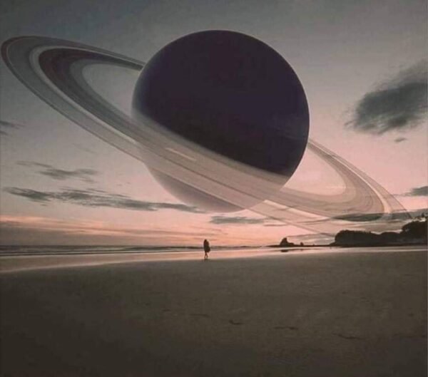 10146 Kaip Atrodytų Saturnas Jei Jis Būtų Mėnulio Atstumu