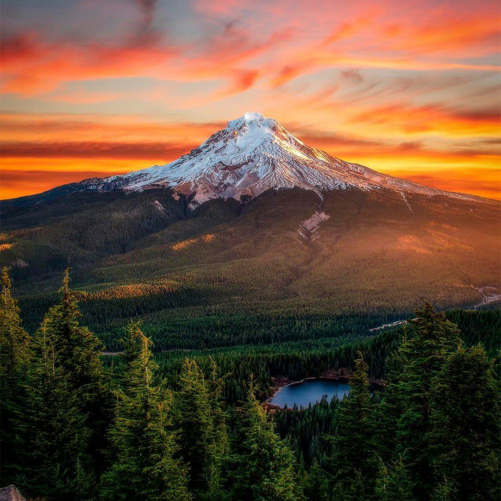 2940 Spindintis Maunt Hudo Grožis Stulbinantis Vaizdas Iš Oregon