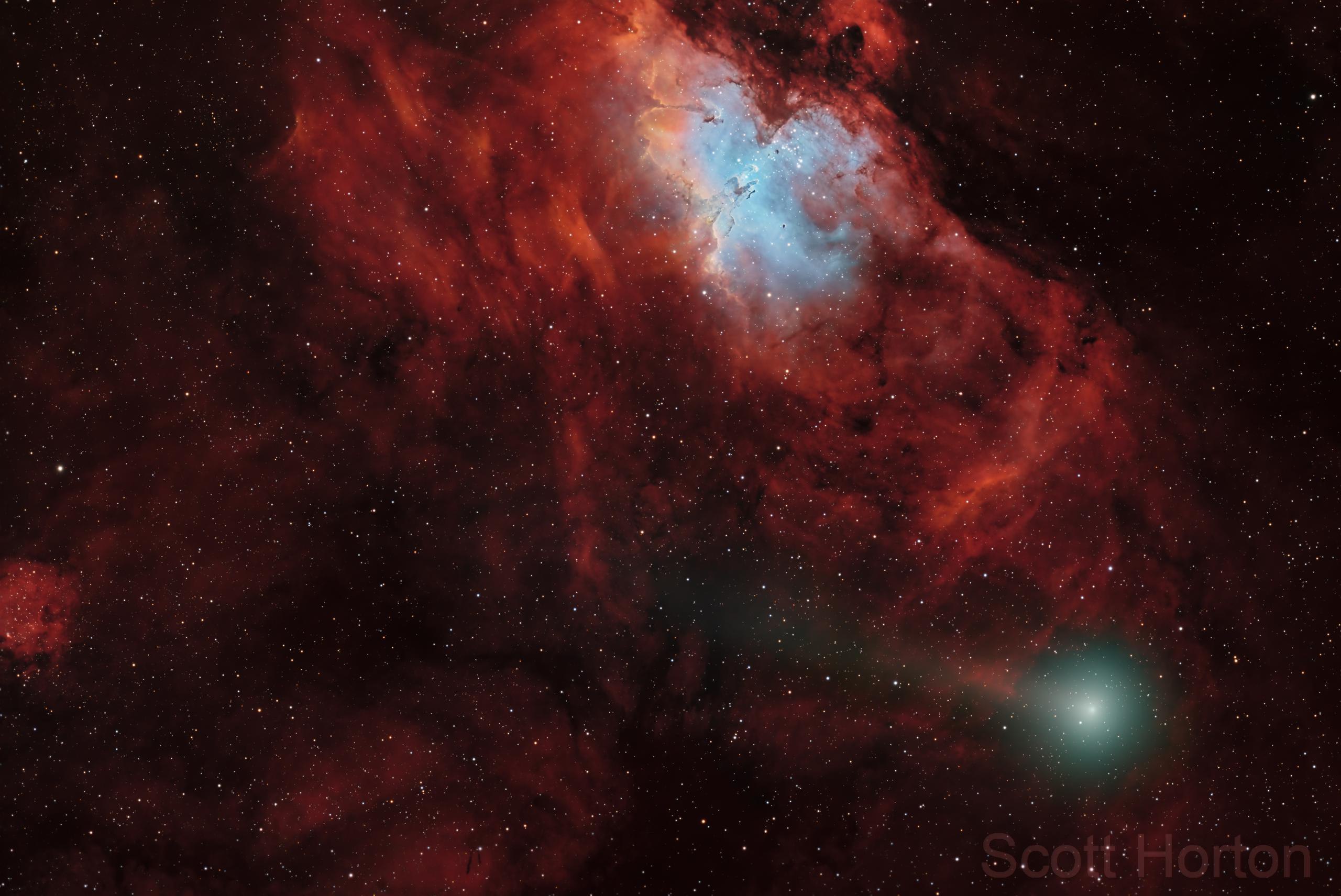 2957 Erelio ūkas žvaigždžių Gimimas Ir Paslaptingosios Kometos