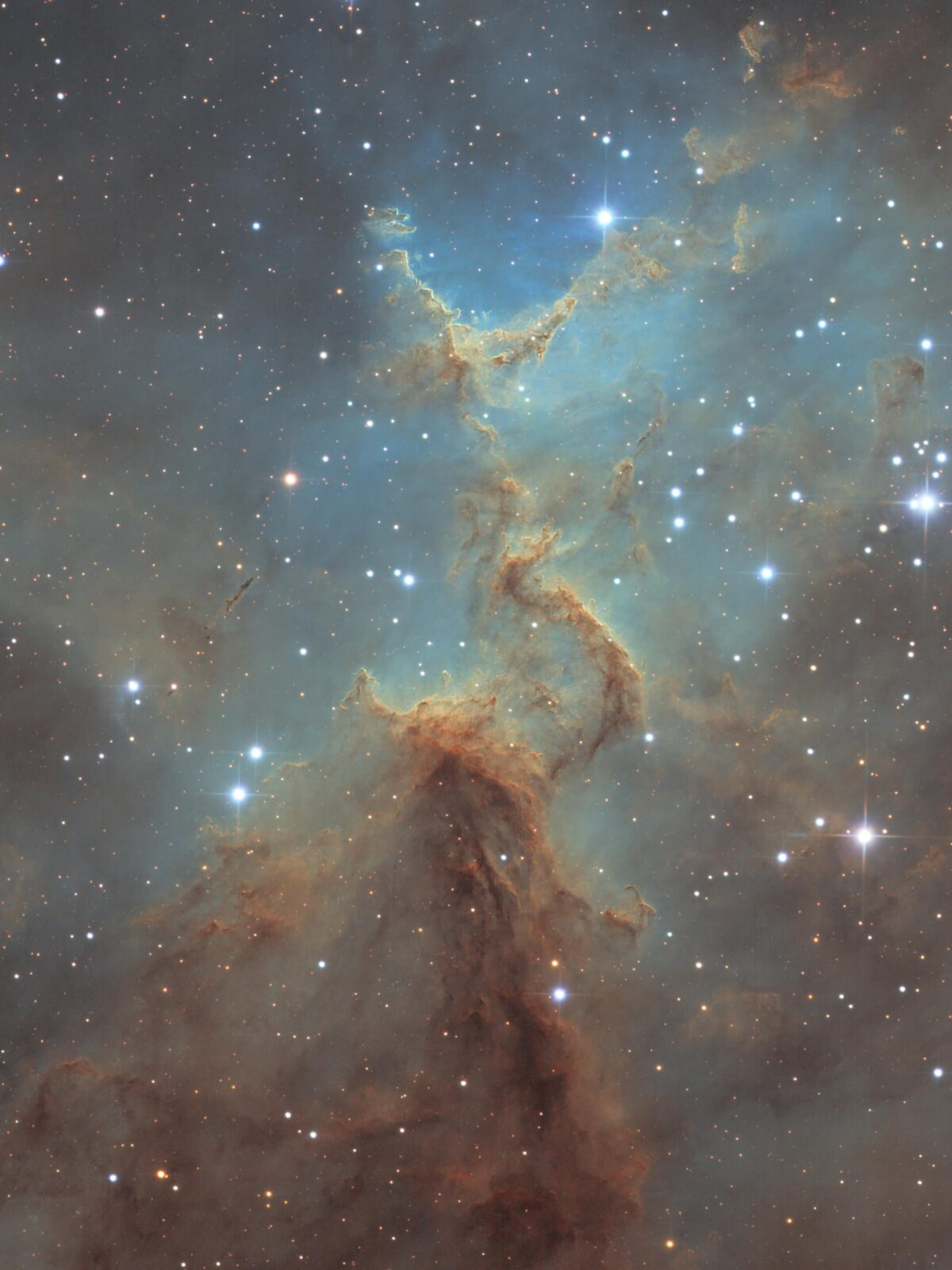 3020 Jauna žvaigždžių Sankaupa Melotte 15 širdies ūke