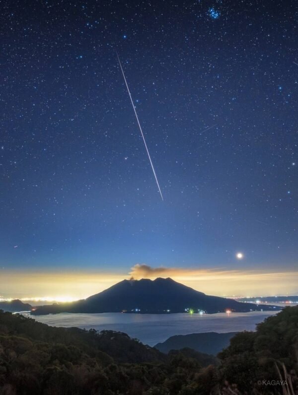 4419 Meteorito Fenomenas Virš Sakuradžimos Ugnikalnio Japonijoje