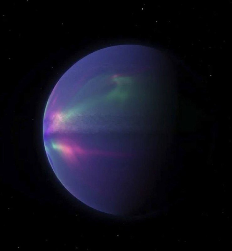 4475 Įspūdingas šiaurės Pašvaistės Vaizdas Neptūne Teleskopo Jame