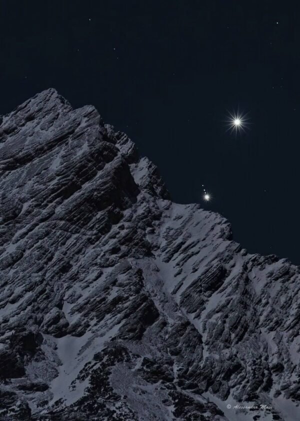 4533 Veneros Ir Jupiterio Vaizdas Virš Dolomitų Alpių