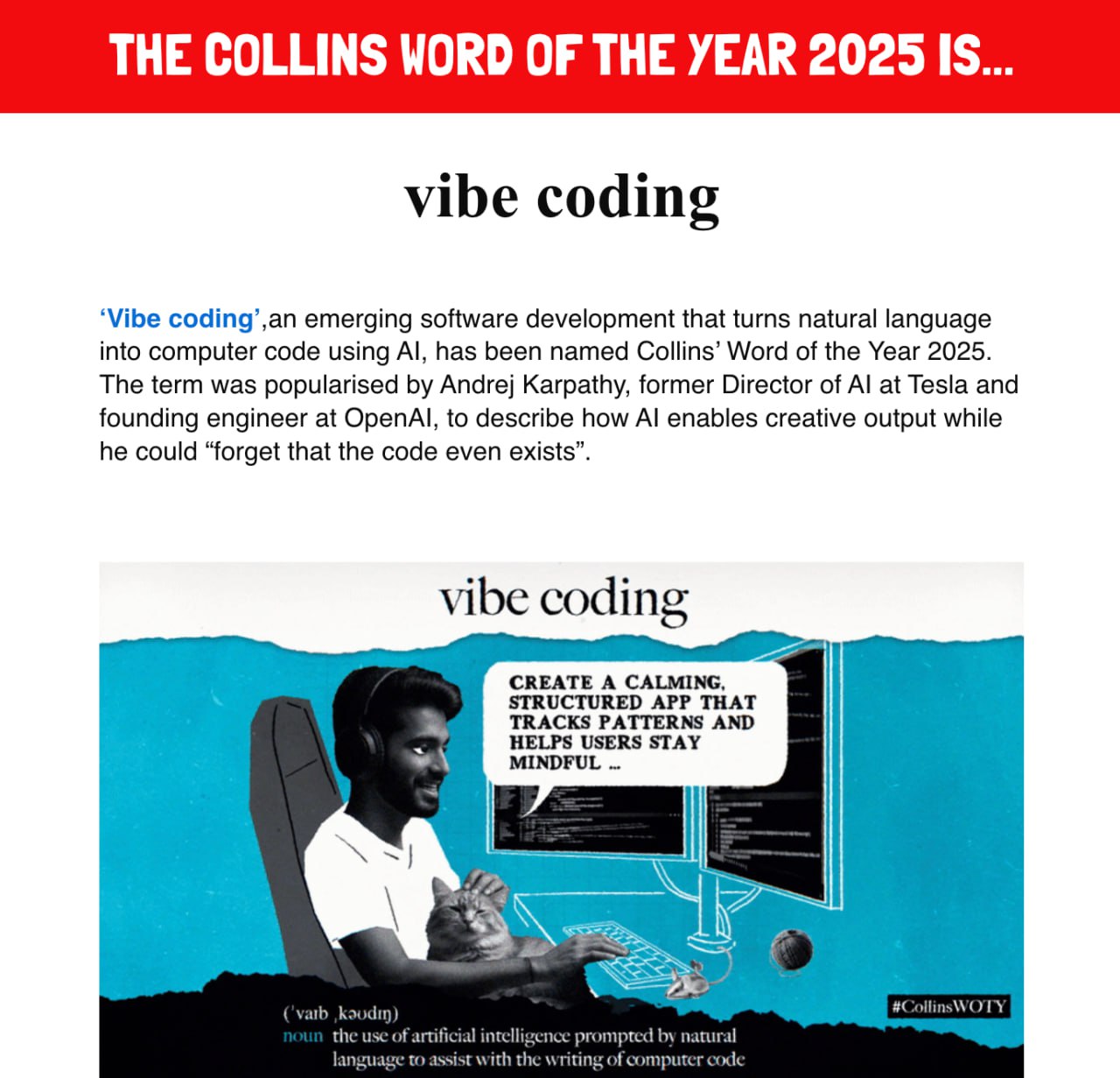 5738 Žodis Vibe Coding Paskelbtas 2025 Metų žodžiu