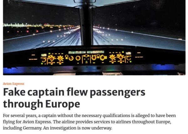 5819 Lėktuvo Kapitonas Be Licencijos Skandalas Europos Aviacijoj