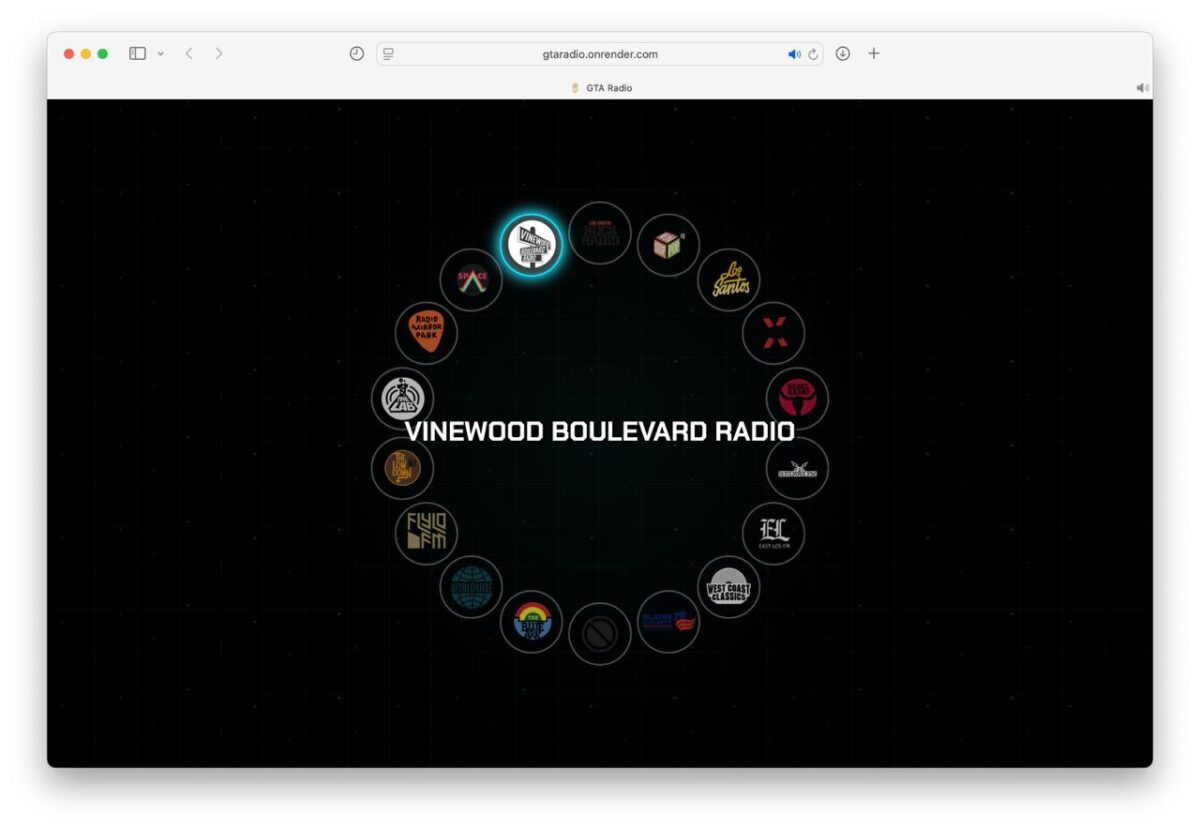 GTA V radijo stotys dabar pasiekiamos naršyklėje