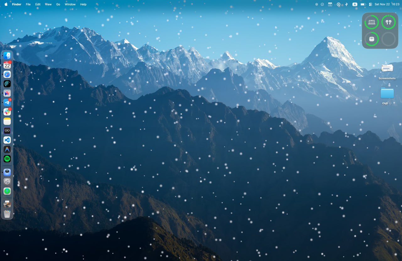 5899 Žiemos Nuotaikos Jūsų Mac Kompiuteryje Su Let It Snow Progra