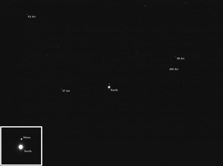 15502 Nasa Misija Psyche Sėkmingai Nufotografavo Žemę Ir Mėnulį