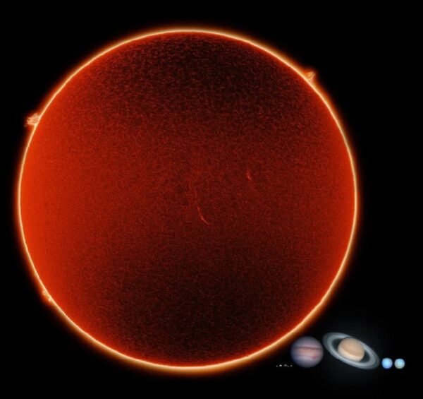 15513 Planetų Dydžių Palyginimas Saulės Sistemos Mastelis