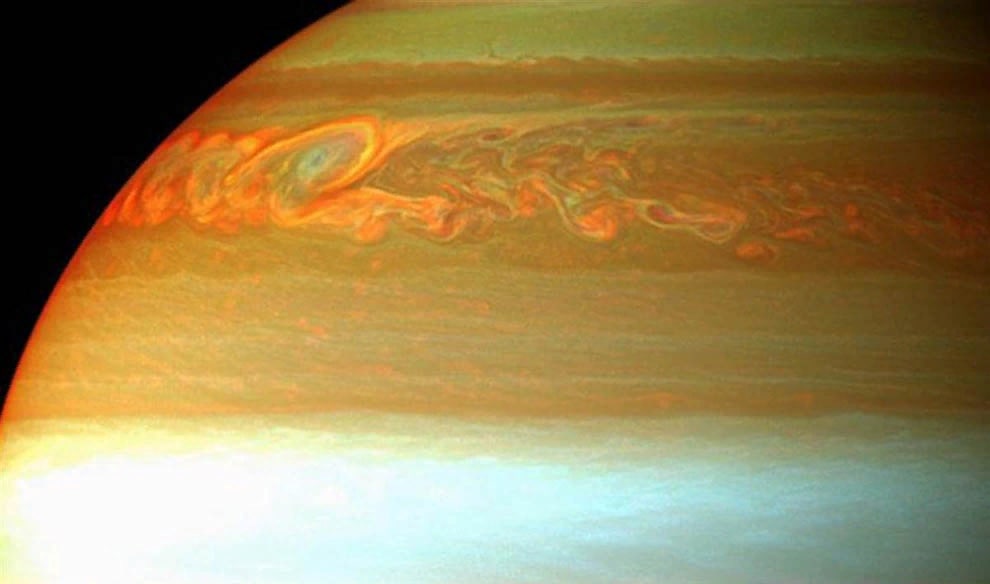 15576 Saturno šiauriniame Pusrutulyje Užfiksuota Rekordinė Audra