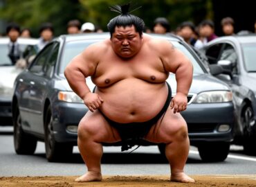 1698 Sumo Imtynininkams Draudžiama Vairuoti Automobilį Japonijoje