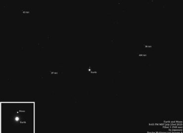 4606 Žemės Ir Mėnulio Vaizdas Iš 290 Mln Km Atstumo