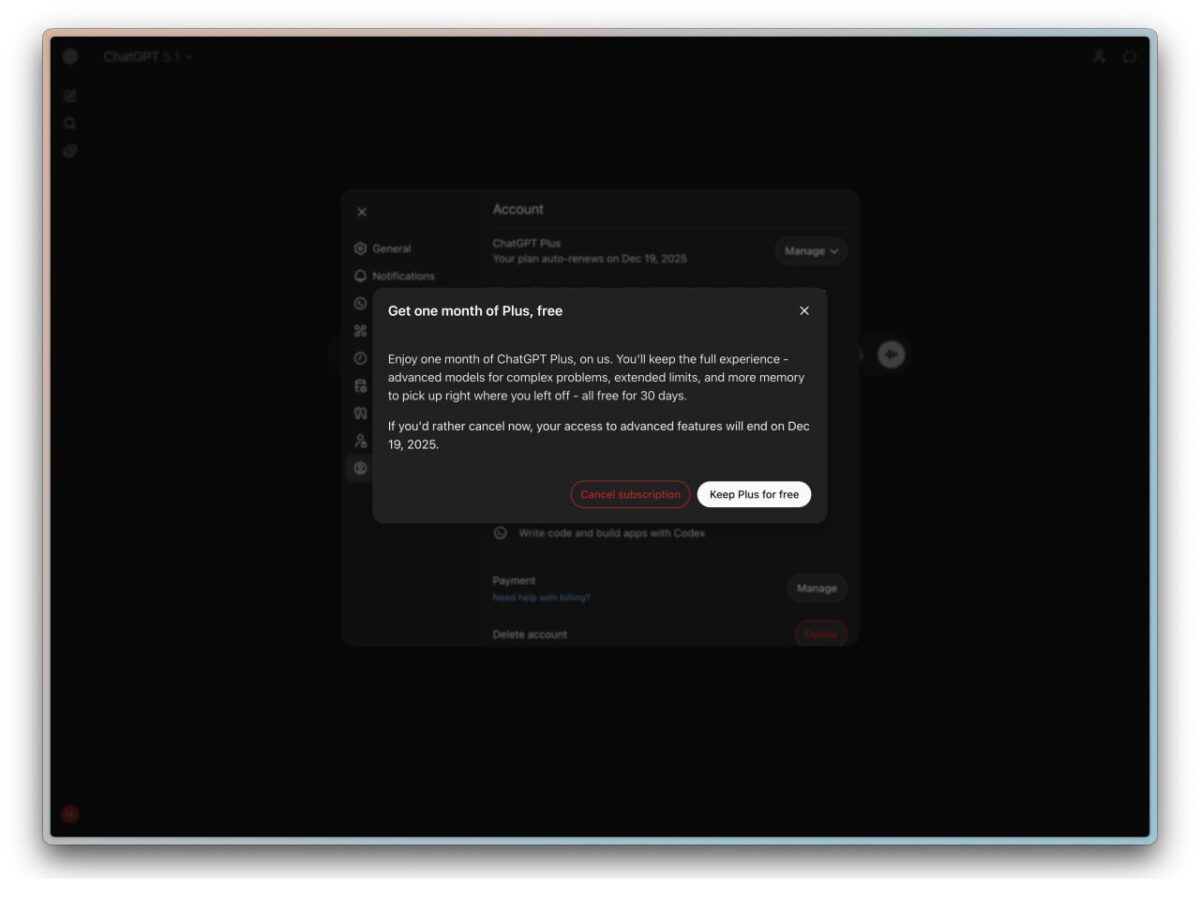 6060 Openai Siūlo Nemokamą Chatgpt Plus Mėnesį Siekiant Išlaikyti