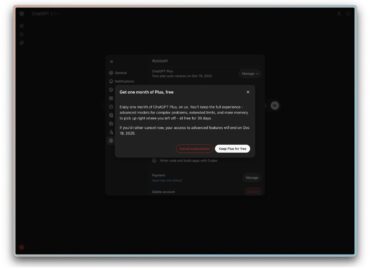 6060 Openai Siūlo Nemokamą Chatgpt Plus Mėnesį Siekiant Išlaikyti