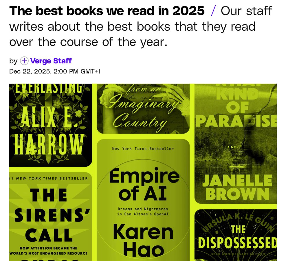 6295 Geriausios 2025 Metų Knygos Pagal The Verge
