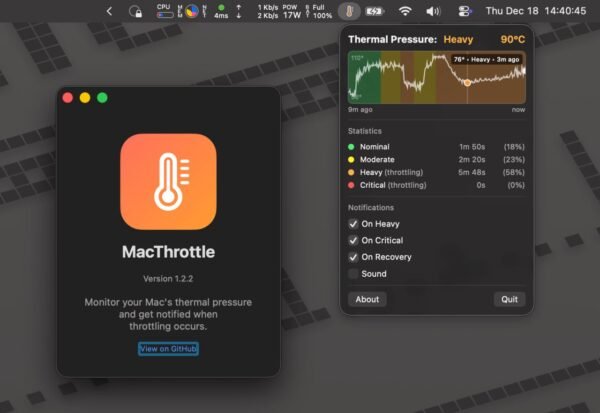 Naujas įrankis MacThrottle apsaugo MacBook nuo perkaitimo