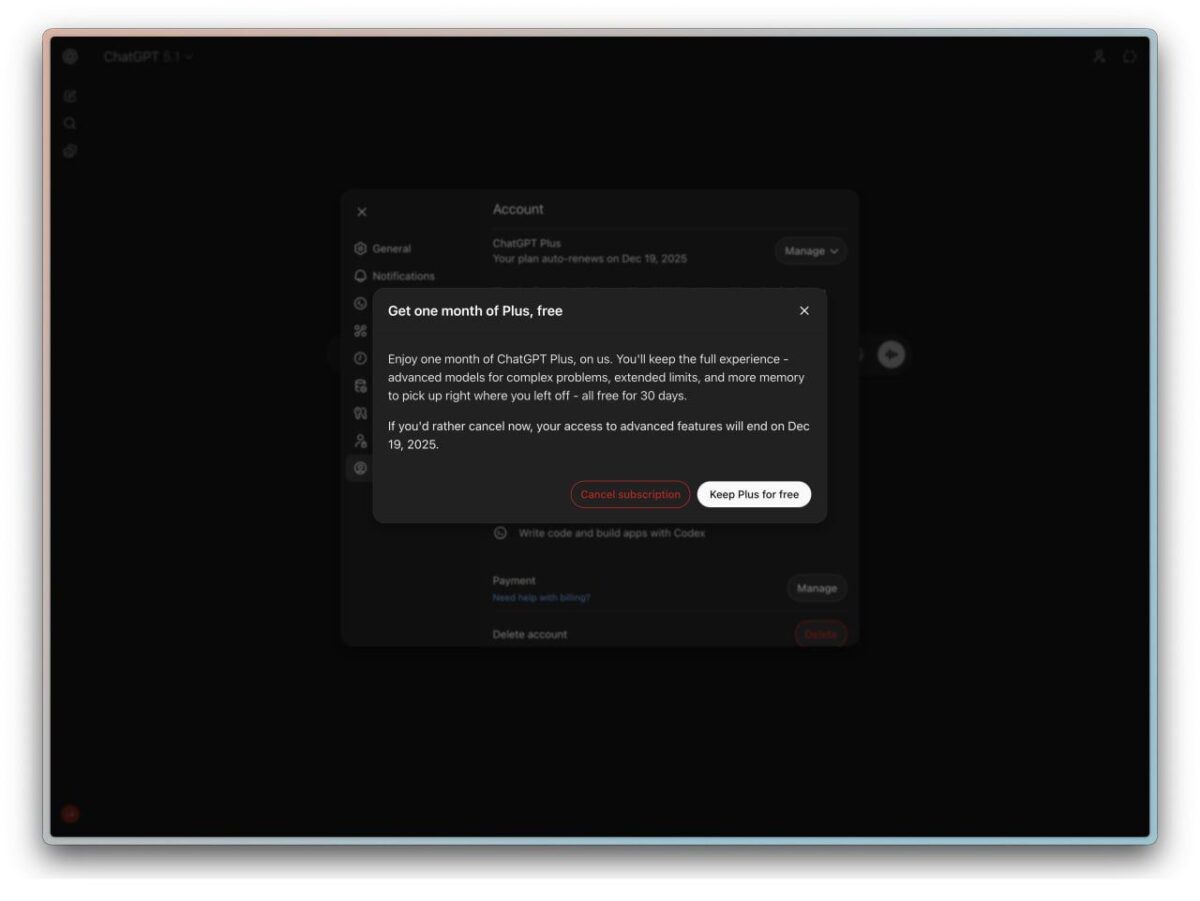 856 Openai Siūlo Nemokamą Mėnesį Chatgpt Plus Siekiant Išlaikyti