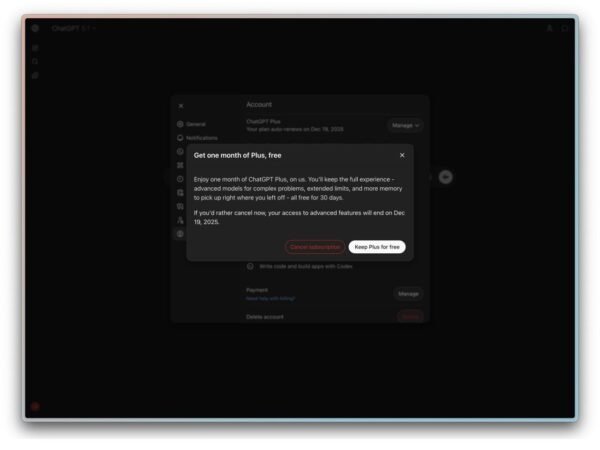 856 Openai Siūlo Nemokamą Mėnesį Chatgpt Plus Siekiant Išlaikyti