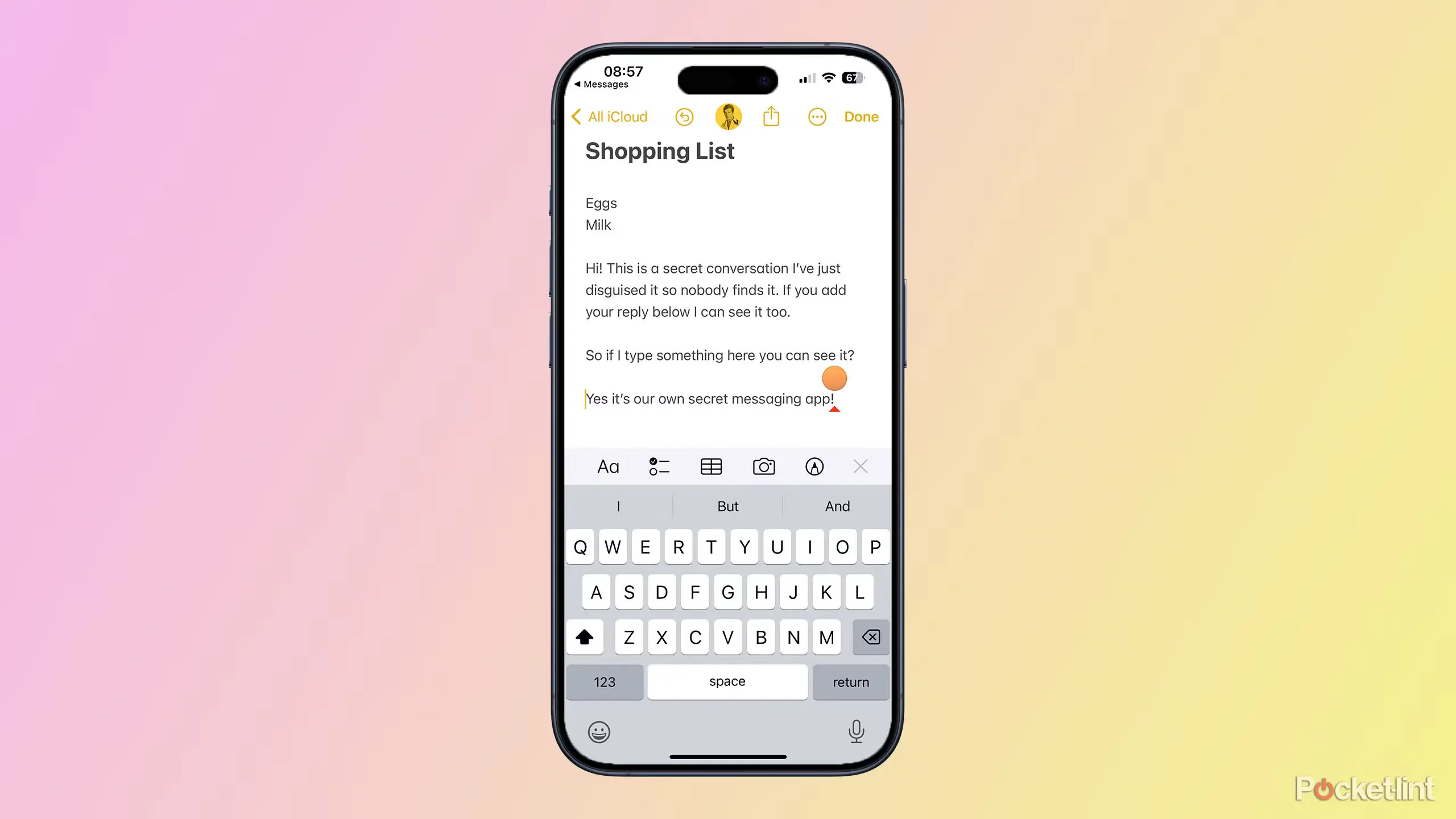 Kaip Naudoti Iphone „pastabas“ Kaip žinučių Siuntimo įrankį W
