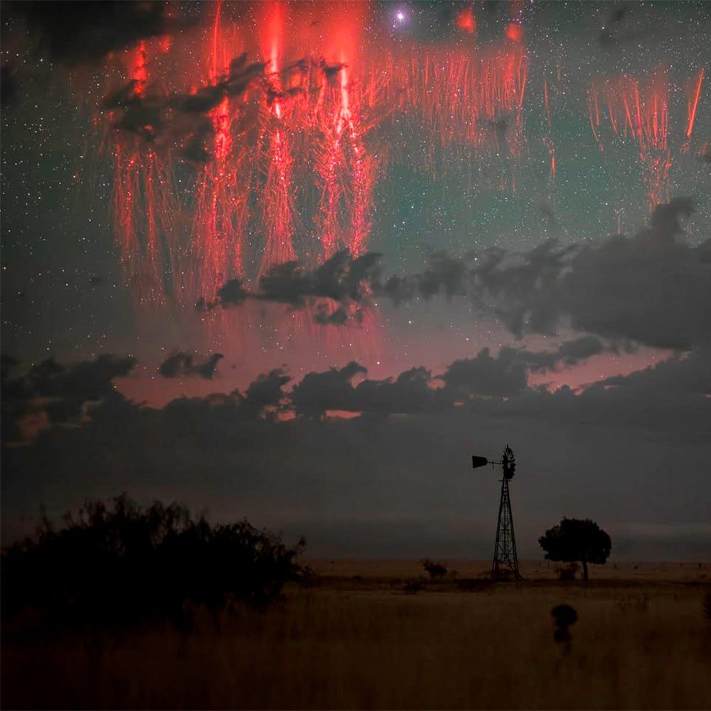 10349 Raudonieji Spraitai Teksaso Danguje Užfiksuoti Fotografo Pau