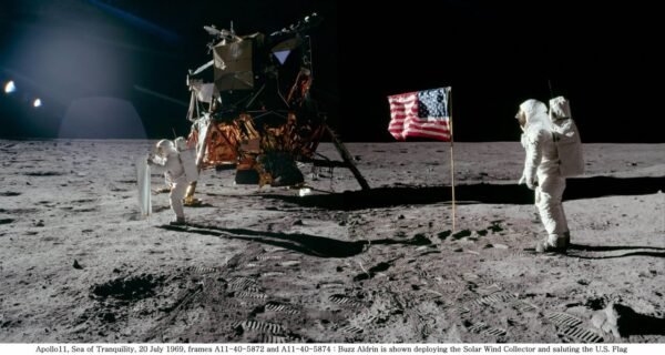 10351 Apollo 11 Kelionės Nuotraukos Istorinė Akimirka Mėnulyje