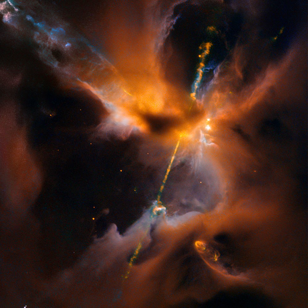 10382 Herbigharo Jet Hh 24 Kosminis šviesos Kardas žvaigždžių Fo