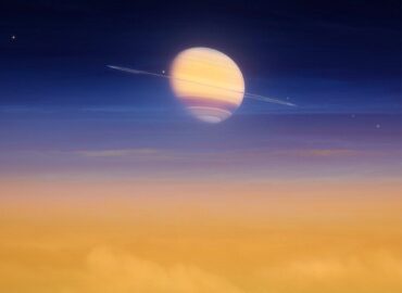 10399 Saturno Vaizdas Iš Titano Atmosferos Menininko Vizija