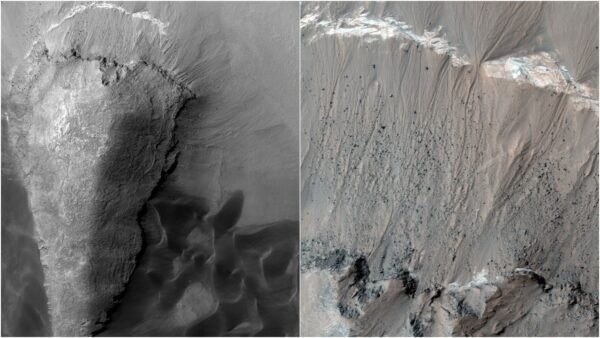 10430 Mars Reconnaissance Orbiter Fiksuoja Marso Dykumų Ir Griovių