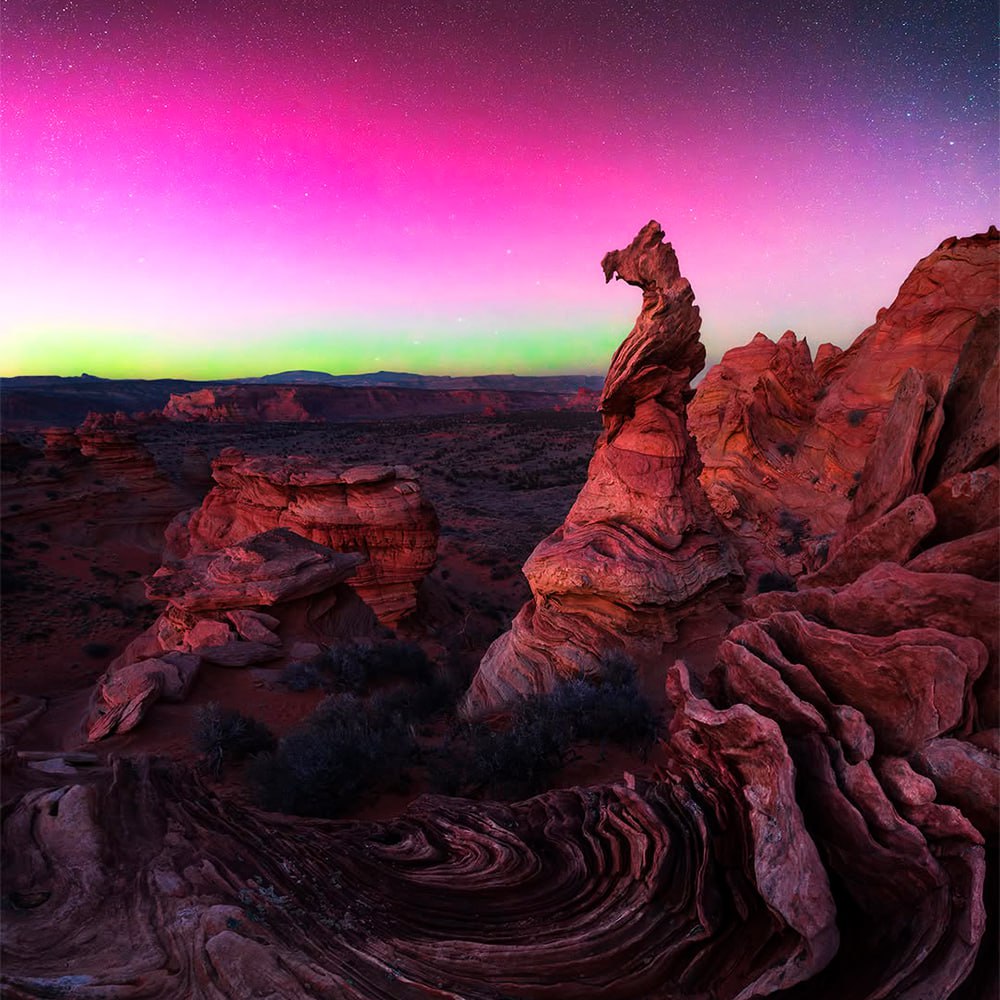 10455 Neįprastas šviesų Reiškinys Arizonoje Primena Poliarinę Pašv