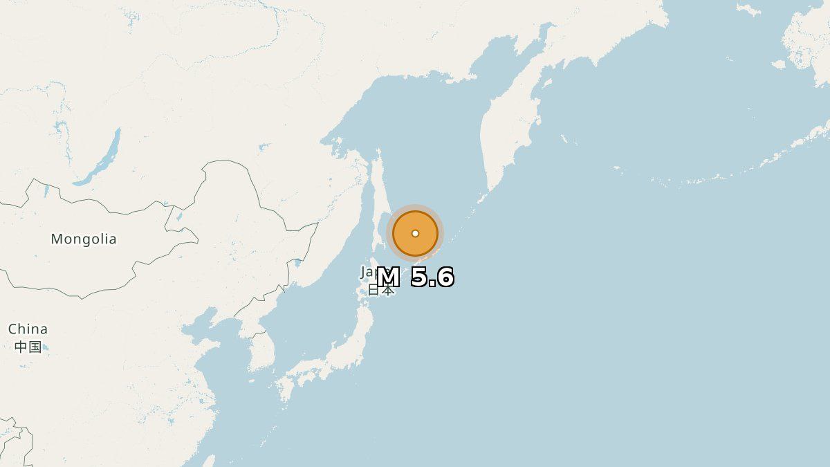 1310 Rusijos Kurilų Salose įvyko 56 Balo Stiprumo žemės Drebėjim