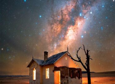 15697 Apleistas Namelis Po Paukščių Tako Juosta Kalahario Dykumos