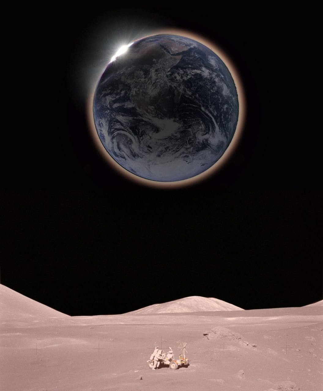 15758 Kaip Visiškas Saulės Užtemimas Atrodo Iš Mėnulio Perspektyvo