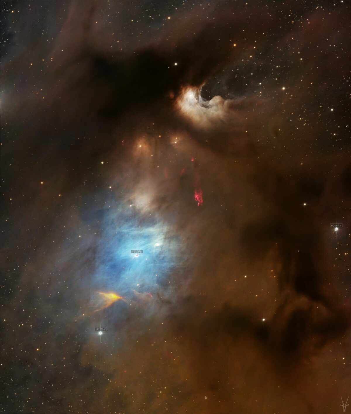 3082 Ced 110 Ir Ced 111 Žvaigždžių Formavimosi Sritys Chameleono